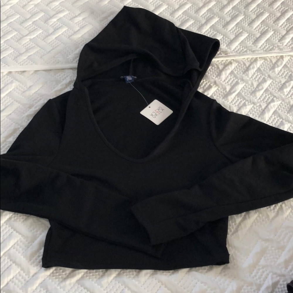 Cropped light weight hoodie